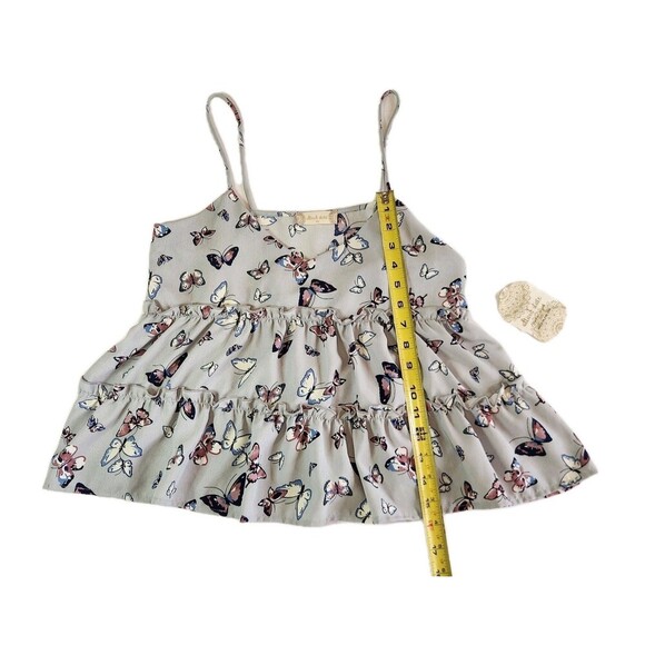 Altar’d State – Butterfly Tiered Ruffle Tank Top – Extra Small XS - Picture 4 of 7